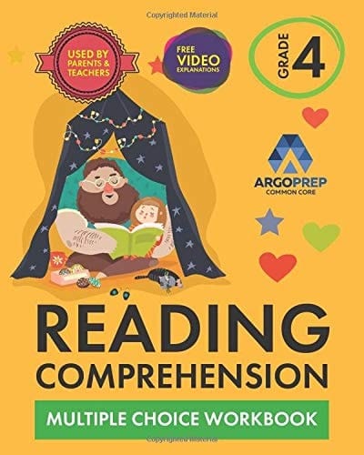 4th Grade Reading Comprehension Workbook: Daily Practice Workbook - Part I: Multiple Choice | 600+ Practice Questions and Video Explanations | Argo Brothers