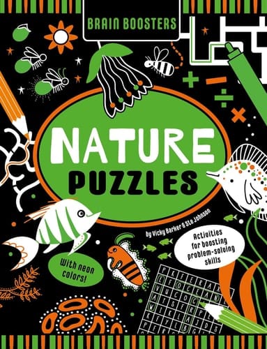Brain Boosters Nature Puzzles (with neon colors) Learning Activity Book for Kids Activities For Boosting Problem-Solving Skills