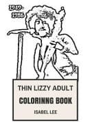 Thin Lizzy Adult Coloring Book Blues Rock and Hard Rock Pioneers, Heavy Metal Legends and Musical Talent of Phil Lynott Inspired Adult Coloring Book