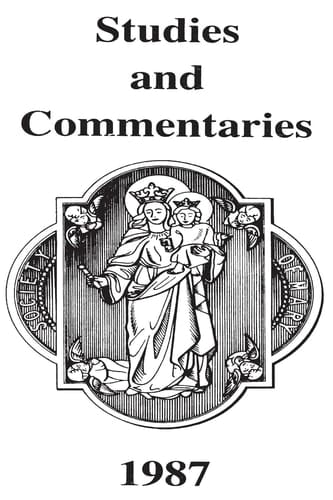 1987 Studies and Commentaries