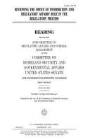 Reviewing the Office of Information and Regulatory Affairs' Role in the Regulatory Process