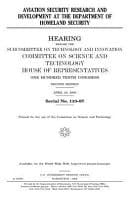 Aviation Security Research and Development at the Department of Homeland Security