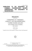 Nominations to the Department of Commerce, Transportation Security Administration, and Department of Transportation
