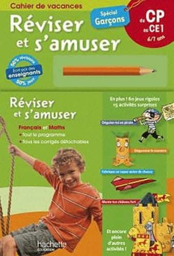 Cahier de vacances du CP au CE1 spécial garçon