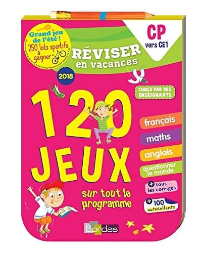 Réviser en vacances CP vers CE1 120 jeux sur tout le programme
