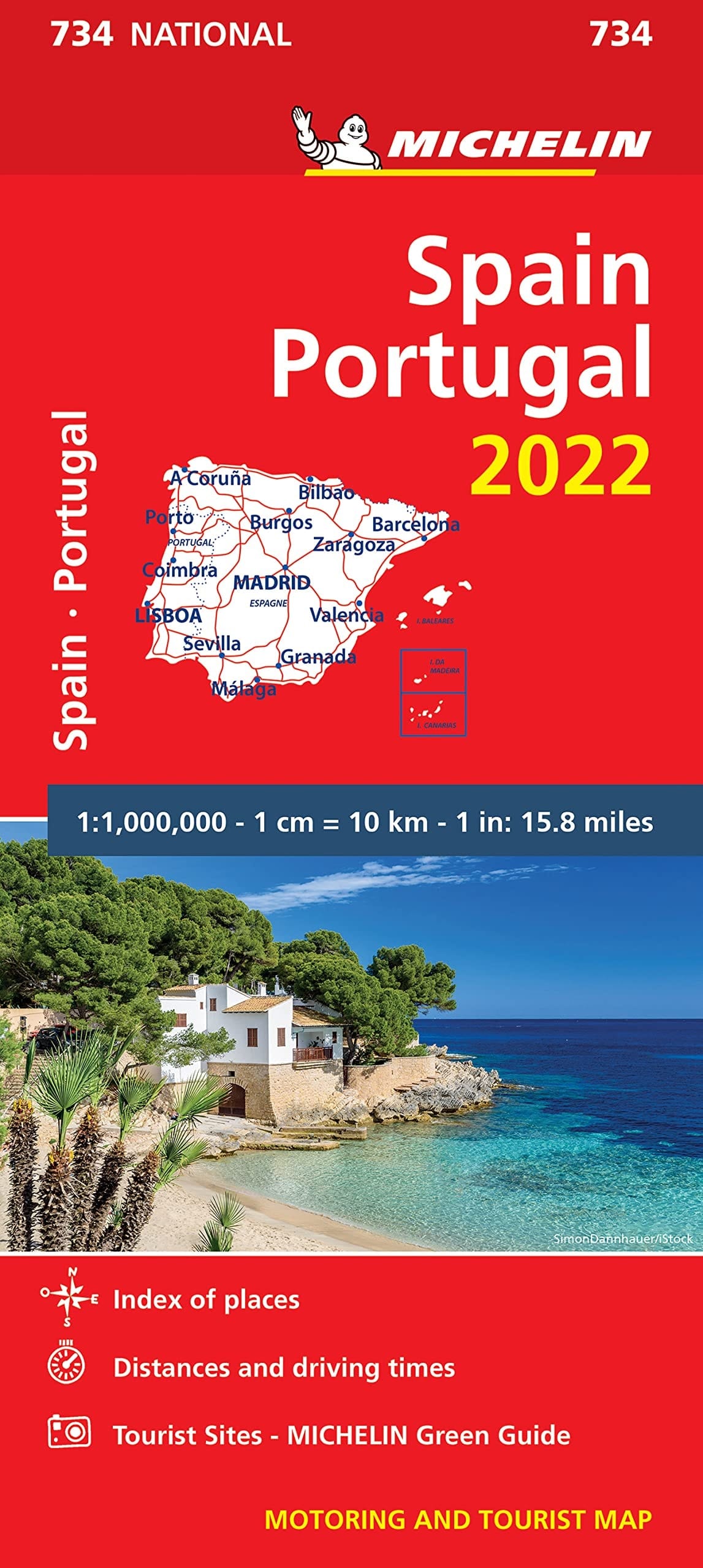 Spain & Portugal 2022 - Michelin National Map 734