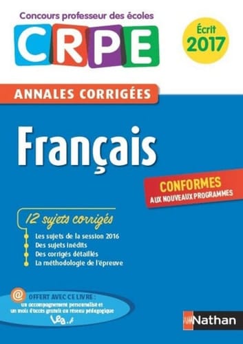 Français annales corrigées