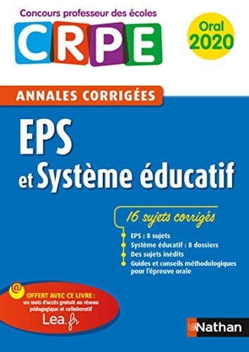 EPS et système éducatif Annales corrigées oral CRPE