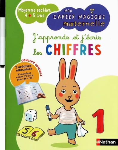J'apprends et j'écris les chiffres moyenne section 4-5 ans