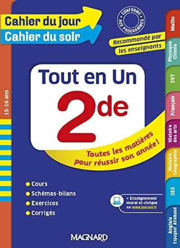 Tout en un 2de Toutes les matières pour réussir son année !