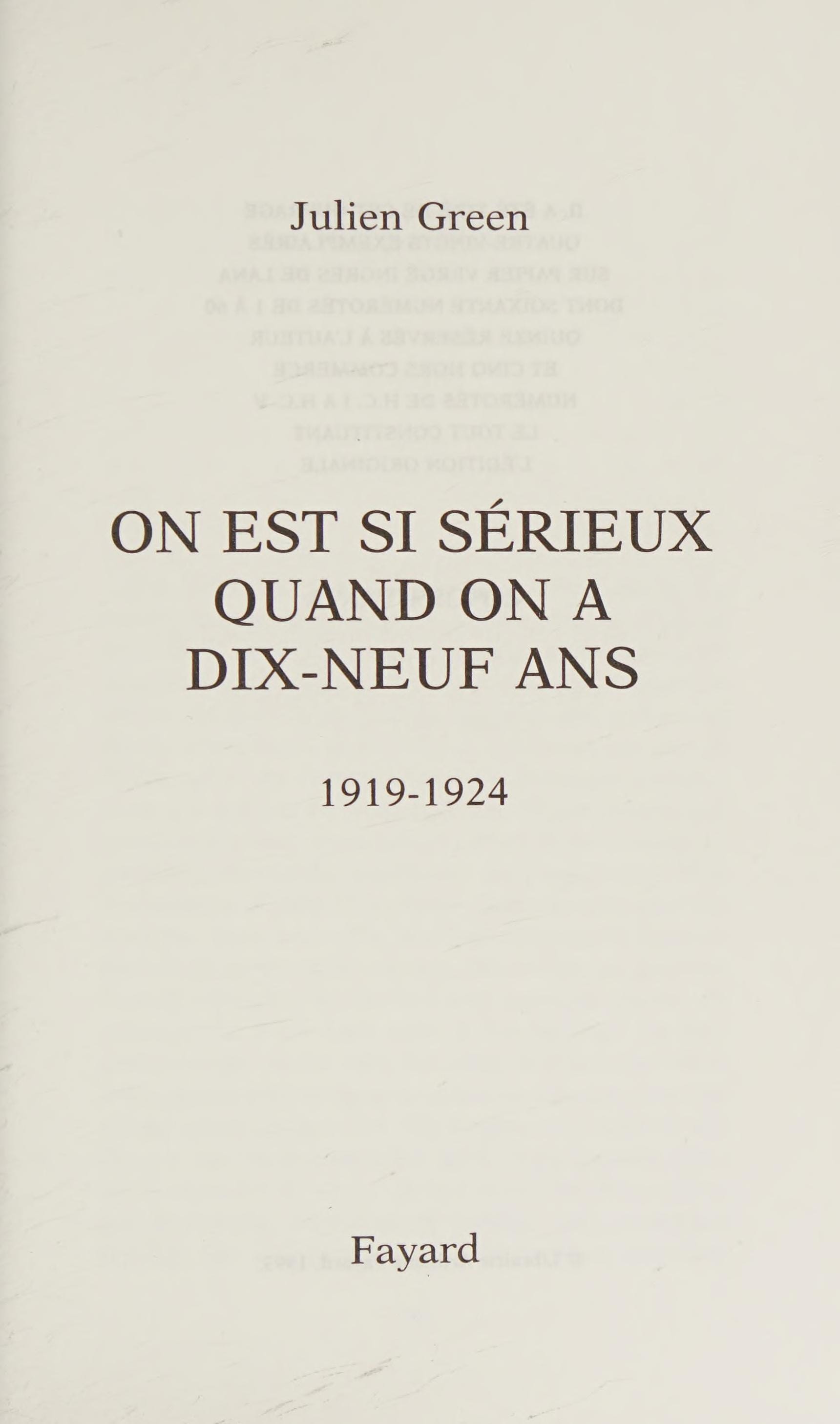 Journal Med omslagstitel: Oeuvres de Julien Green. - Paris : Fayard, 1993-1996. 15-16