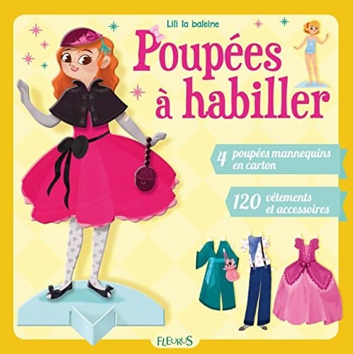 Poupées à habiller 40 poupées mannequins en carton, 120 vêtements et accessoires