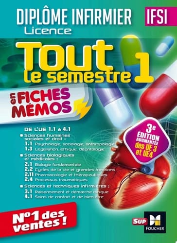 IFSI Tout le semestre 1 en fiches mémos - Diplôme infirmier - 3e édition