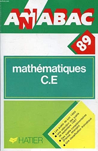 Anabac Mathématiques CE. 1989