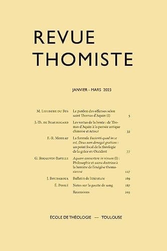 Revue Thomiste - No1/2023
