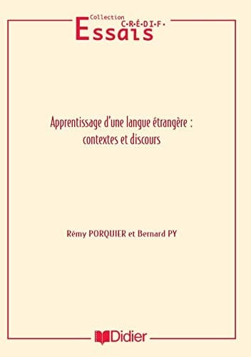 Apprentissage d'une langue étrangère contextes et discours