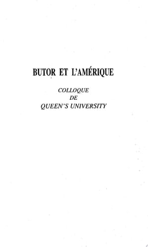Butor et l'Amérique