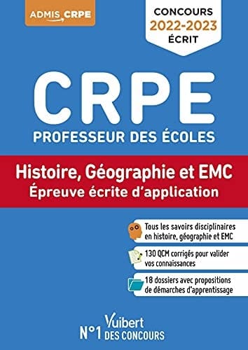 CRPE Professeur des écoles Histoire-Géographie et EMC. Epreuve écrite d'application