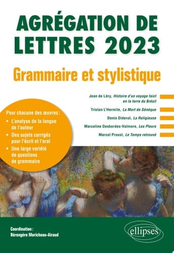 Grammaire et stylistique Agrégation de Lettres 2023