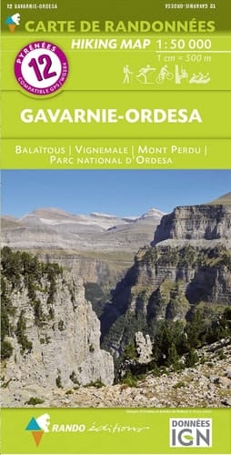 Pyréenées Gavarnie/Ordesa 1/50 000