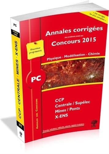 Physique, modélisation, chimie PC 2015