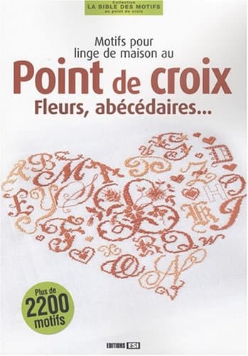 Motifs pour linge de maison au Point de croix Fleurs, abécédaires...