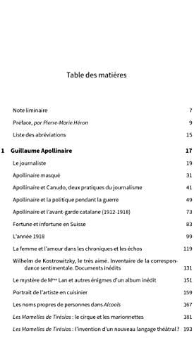 Apollinaire & Cie anthologie critique