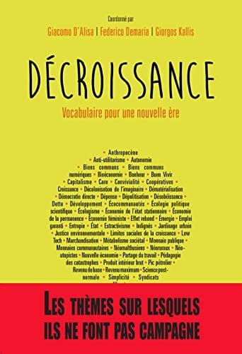 Décroissance vocabulaire pour une nouvelle ère