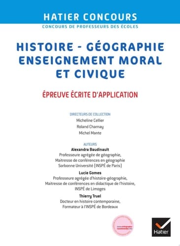 Histoire-Géographie-EMC- CRPE 2023-2024 - Epreuve écrite d'admissibilité