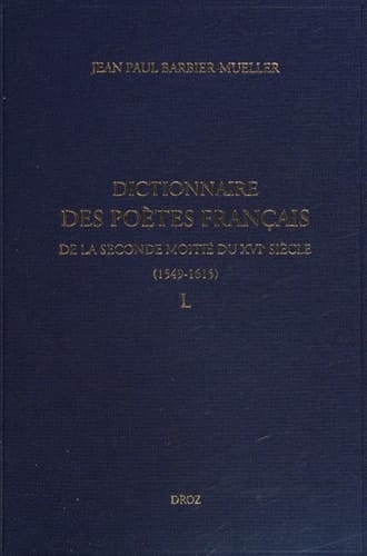 Dictionnaire des poètes français: . L
