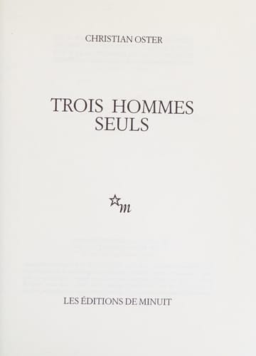 Trois hommes seuls