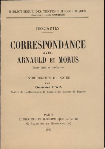 Correspondance avec Arnaud [sic] et Morus