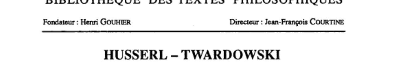 Sur les objets intentionnels (1893-1901)