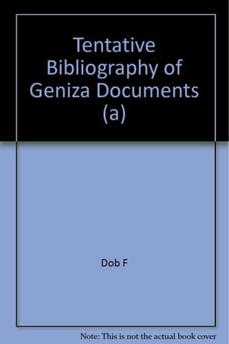 A Tentative Bibliography of Geniza Documents