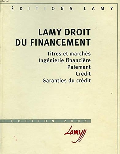 Droit Du Financement. Edition 2001