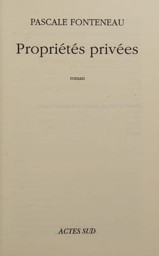 Propriétés privées roman