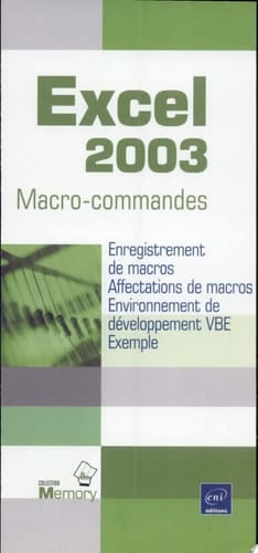 Excel 2003 Macro-commandes