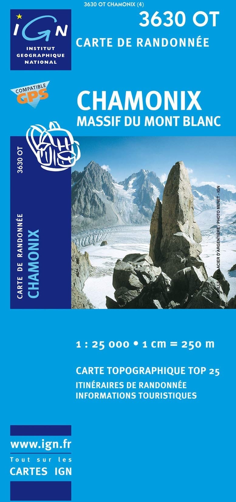 Chamonix, Mont-Blanc ~ IGN Top25 3630OT 2012 (English and French Edition)