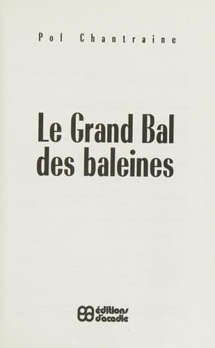 Le grand bal des baleines