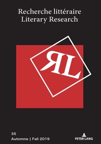 Recherche Littéraire / Literary Research Automne / Fall 2019