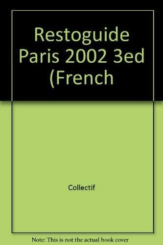 Restoguide, Paris 2002