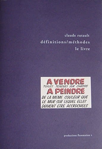 Définitions/méthodes, le livre 1973-2000