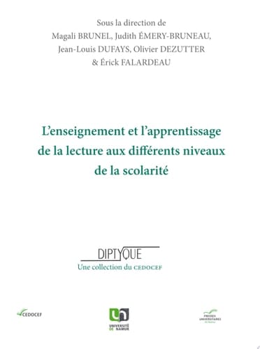 L'enseignement et l'apprentissage de la lecture aux différents niveaux de la scolarité