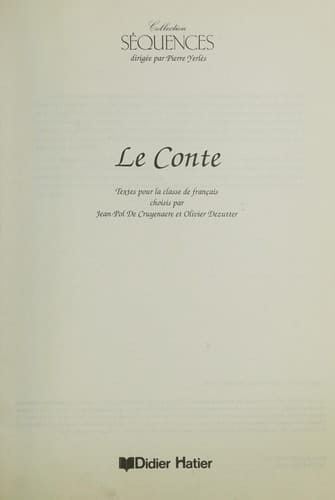 Le conte textes pour la classe de français