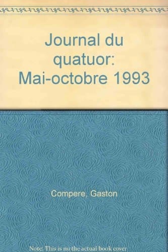 Journal du quatuor mai-octobre 1993