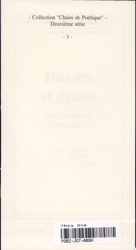 Histoire et fiction
