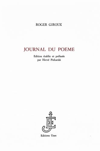 Journal du poème