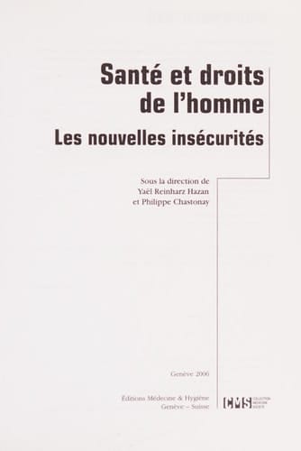 Santé et droits de l'homme Les malades de l'indifférence