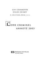 Code criminel annoté 2003