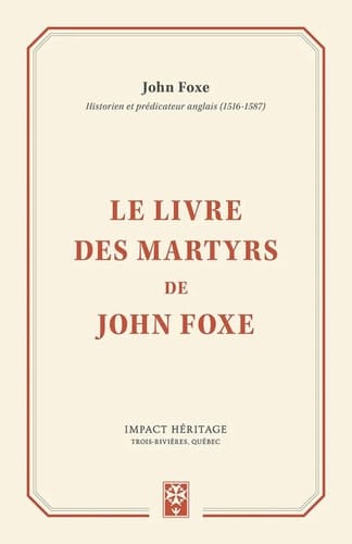 Le livre des martyrs